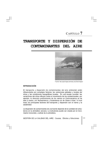 transporte y dispersión de contaminantes del aire