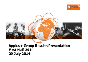 Applus+ 2014 Half Year Results Presentation v3