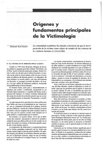 Orígenes y fundamentos principales de la Victimología