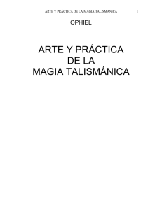 ARTE Y PRÁCTICA DE LA MAGIA TALISMÁNICA