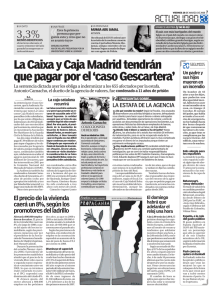 La Caixa y Caja Madrid tendrán que pagar por el `caso Gescartera`