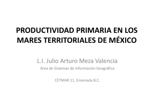 PRODUCTIVIDAD PRIMARIA EN LOS MARES TERRITORIALES