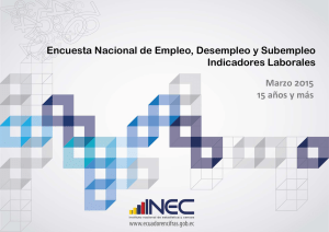 Presentación Empleo marzo 2015 - Instituto Nacional de Estadística