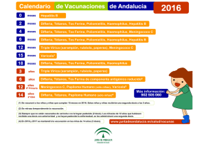 Calendario de Vacunaciones de Andalucía