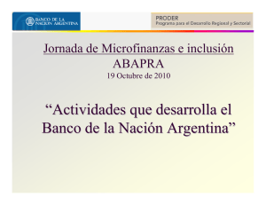 “Actividades que desarrolla el Banco de la Nación Argentina”