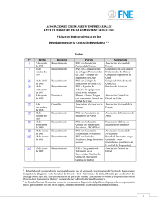 Fichas de Jurisprudencia – Resoluciones de la Comisión Resolutiva