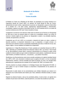 Declaración de San Marino sobre Turismo Accesible