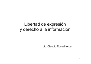 Libertad de expresión y derecho a la información