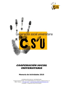 COOPERACIÓN SOCIAL UNIVERSITARIA