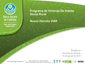 Programa de Vivienda De Interés Social Rural Nuevo Decreto VISR