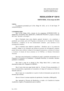 resolución nº 120/16 - Facultad de Ciencias Económicas y Jurídicas