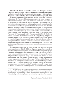 Marcelo D. Boeri y Ricardo Salles: Los filósofos estoicos. Ontología
