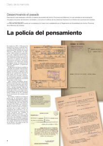 La policía del pensamiento - Archivo Provincial de la Memoria