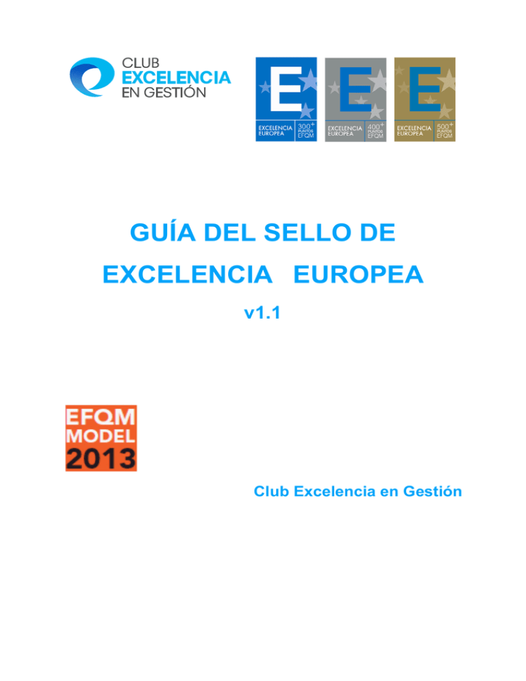 GUÍA DEL SELLO DE EXCELENCIA EUROPEA