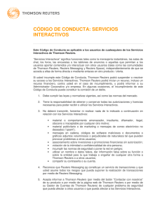 Code of Conduct - Interactive Services - Spanish