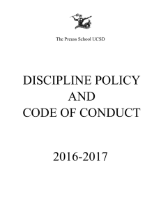 Discipline Policy - The Preuss School