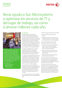 Xerox ayuda a Sun Microsystems a optimizar los servicios de TI y