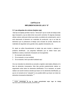 CAPÍTULO III IMPLEMENTACION DE LAS 5 “S”