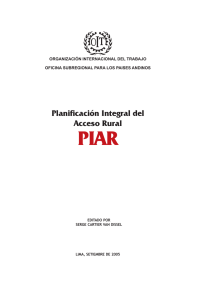 PIAR - Planificación Integral del Acceso Rural