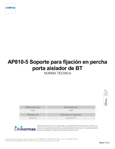 AP810-5 Soporte para fijación en percha porta aislador de BT