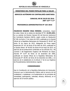 providencia n° 163-2016 registro de productos naturales artesanales