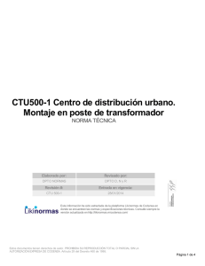 CTU500-1 Centro de distribución urbano. Montaje en poste de
