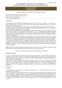 Apendicitis Aguda Gangrenosa - Universidad Nacional del Nordeste