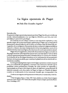 La logica operatoria de Piaget