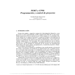 PERTy CPM: Programación y control de proyectos