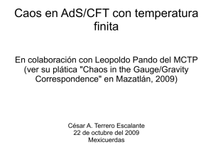 Caos en AdS/CFT con temperatura finita