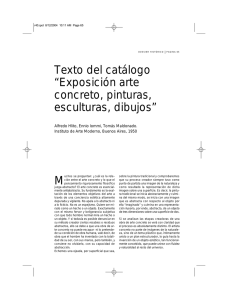 Texto del catálogo “Exposición arte concreto, pinturas, esculturas