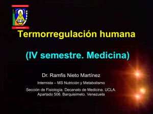 Termorregulación humana (IV semestre. Medicina)