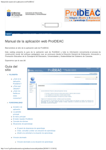 Manual del usuario de la aplicación web ProIDEAC