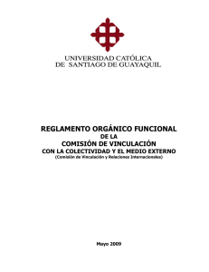 reglamento orgánico funcional - Universidad Católica de Santiago