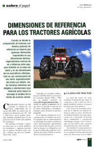 Dimensiones de referencia para los tractores agrícolas