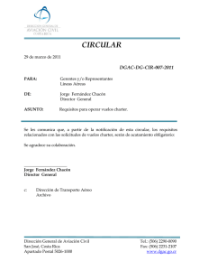Requisitos para Vuelos Charter - Dirección General de Aviación Civil