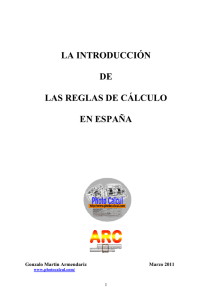 La introducción de las reglas de cálculo en España