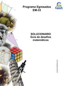 Solucionario Guía Desafíos matemáticos 2016