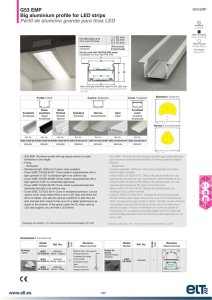 G53 EMP Big aluminium profile for LED strips Perſl de aluminio