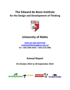 The Edward de Bono Institute University of Malta