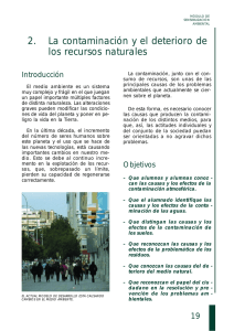La contaminación y el deterioro de los recursos naturales (pdf