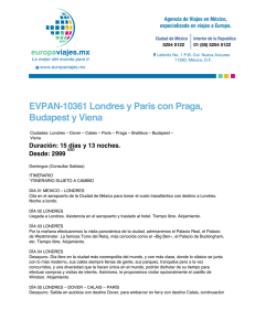 EVPAN-10361 Londres y Paris con Praga, Budapest y Viena