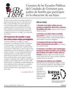 25 ways to make kids safer tipsheet - Spanish 10