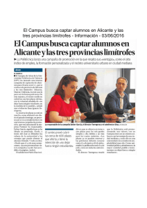El Campus busca captar alumnos en Alicante y las tres provincias