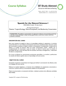 Spanish for the Natural Sciences I