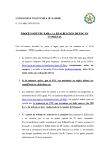 Procedimiento PFC en Empresa - Universidad Politécnica de Madrid