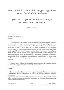 Notas sobre la crítica de la imagen dogmática en la obra de Gilles