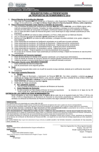 Requisitos para nombramiento 2014