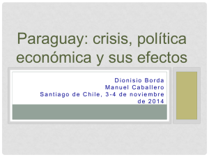 Paraguay: shocks, política económica y sus efectos