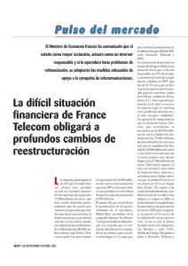 L La difícil situación financiera de France Telecom obligará a